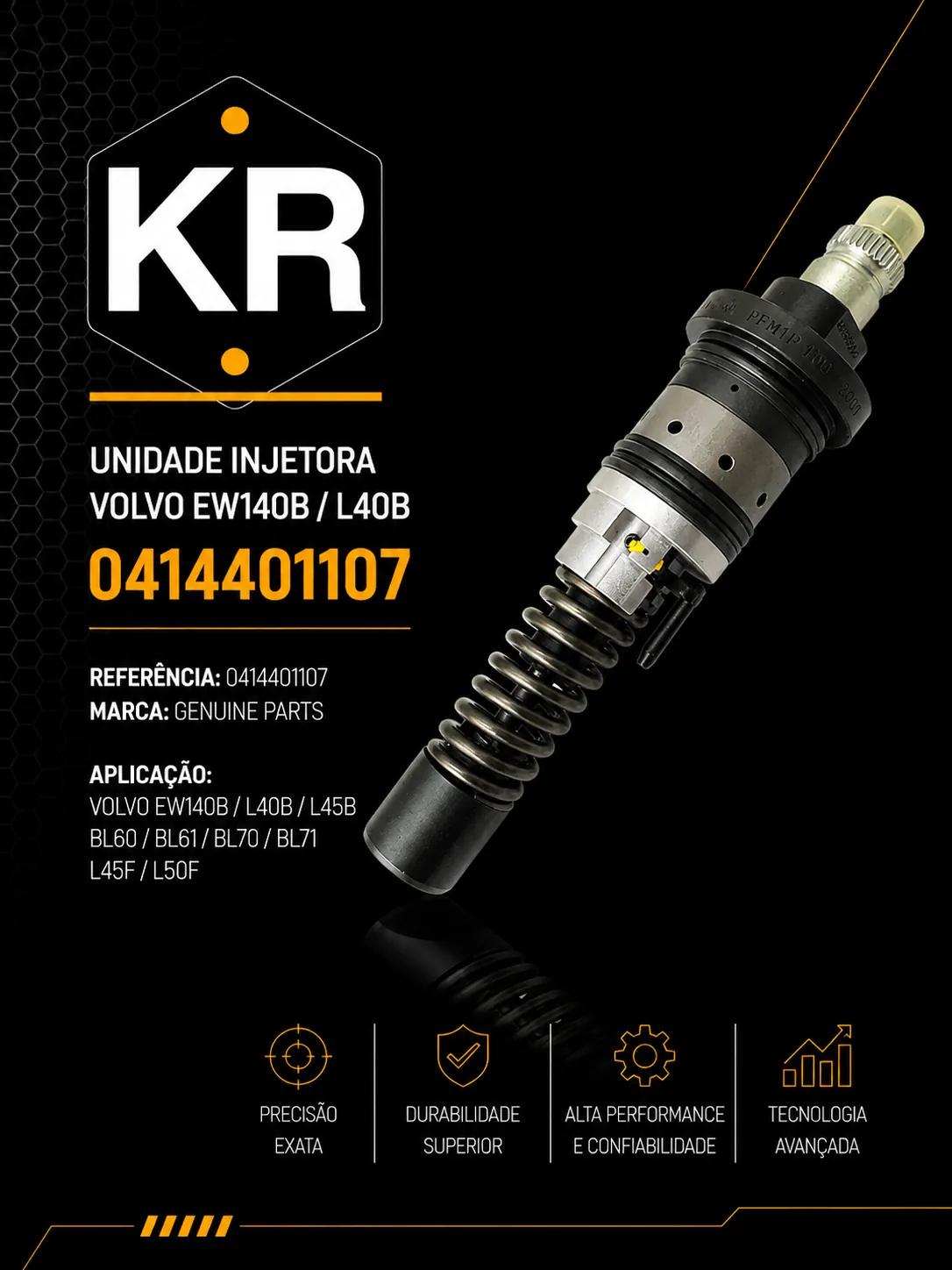 Unidade Injetora Volvo EW140B L40B L45B BL60 0414401107