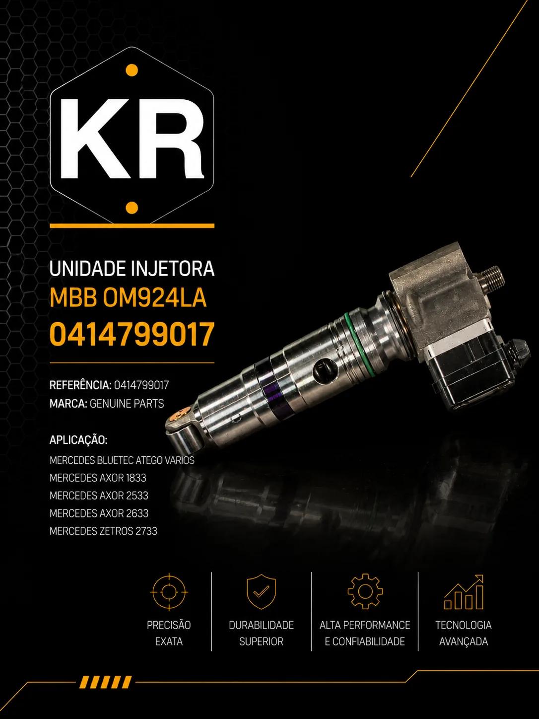 Unidade Injetora Mercedes OM924 LA Bluetec Atego Axor 0414799017