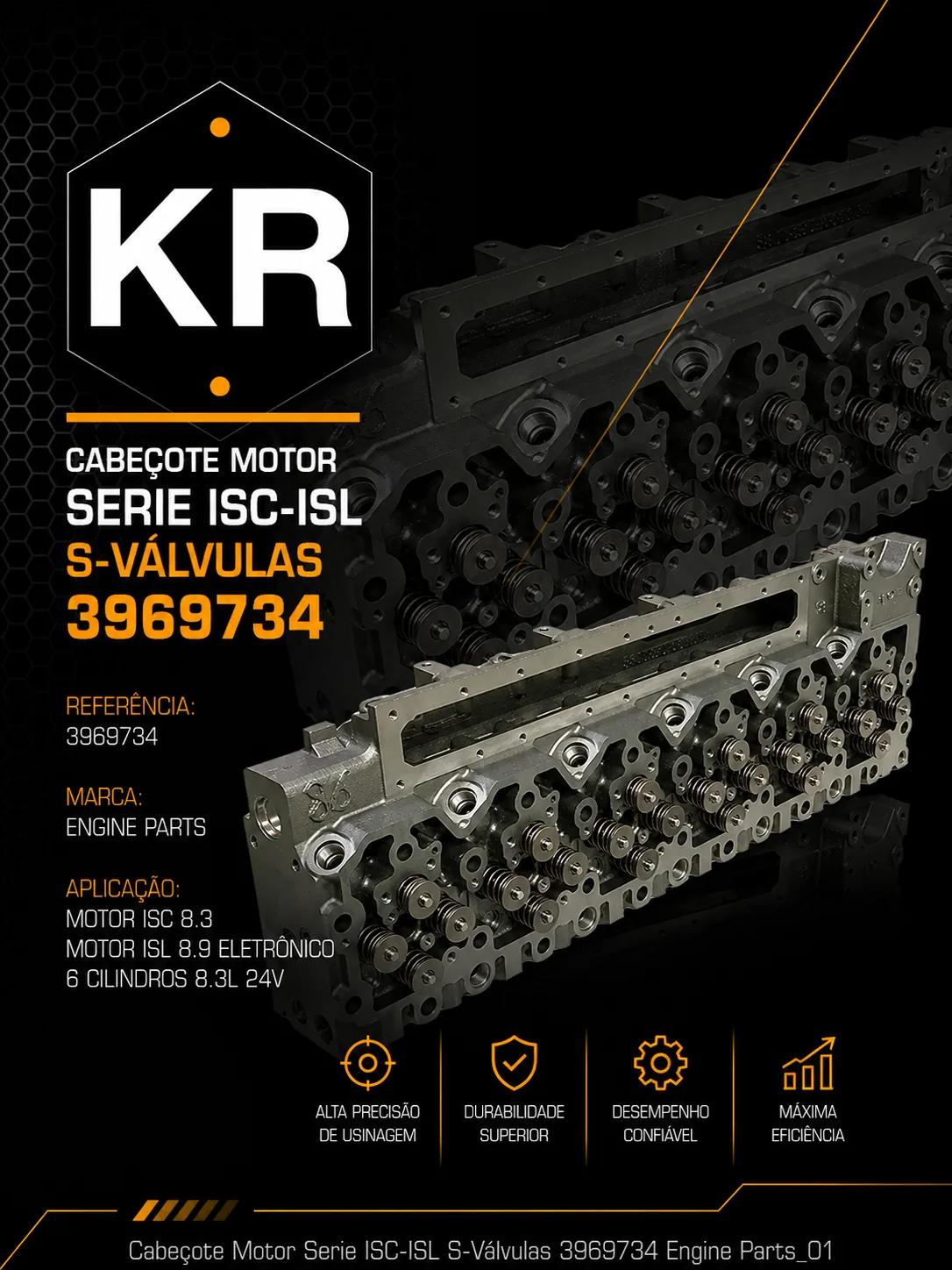 Cabeçote Motor Cummins ISC ISL 8.3 8.9 Sem Válvulas Ford Cargo VW 3969734