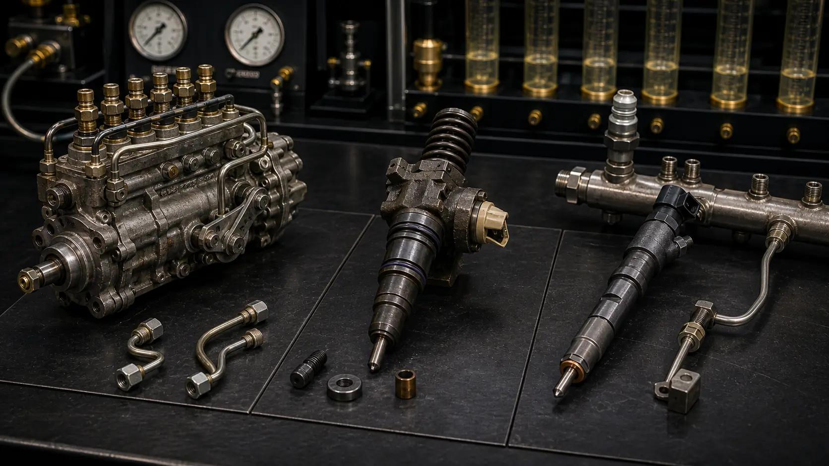 Comparativo de sistemas de injeção diesel e bombas de linha