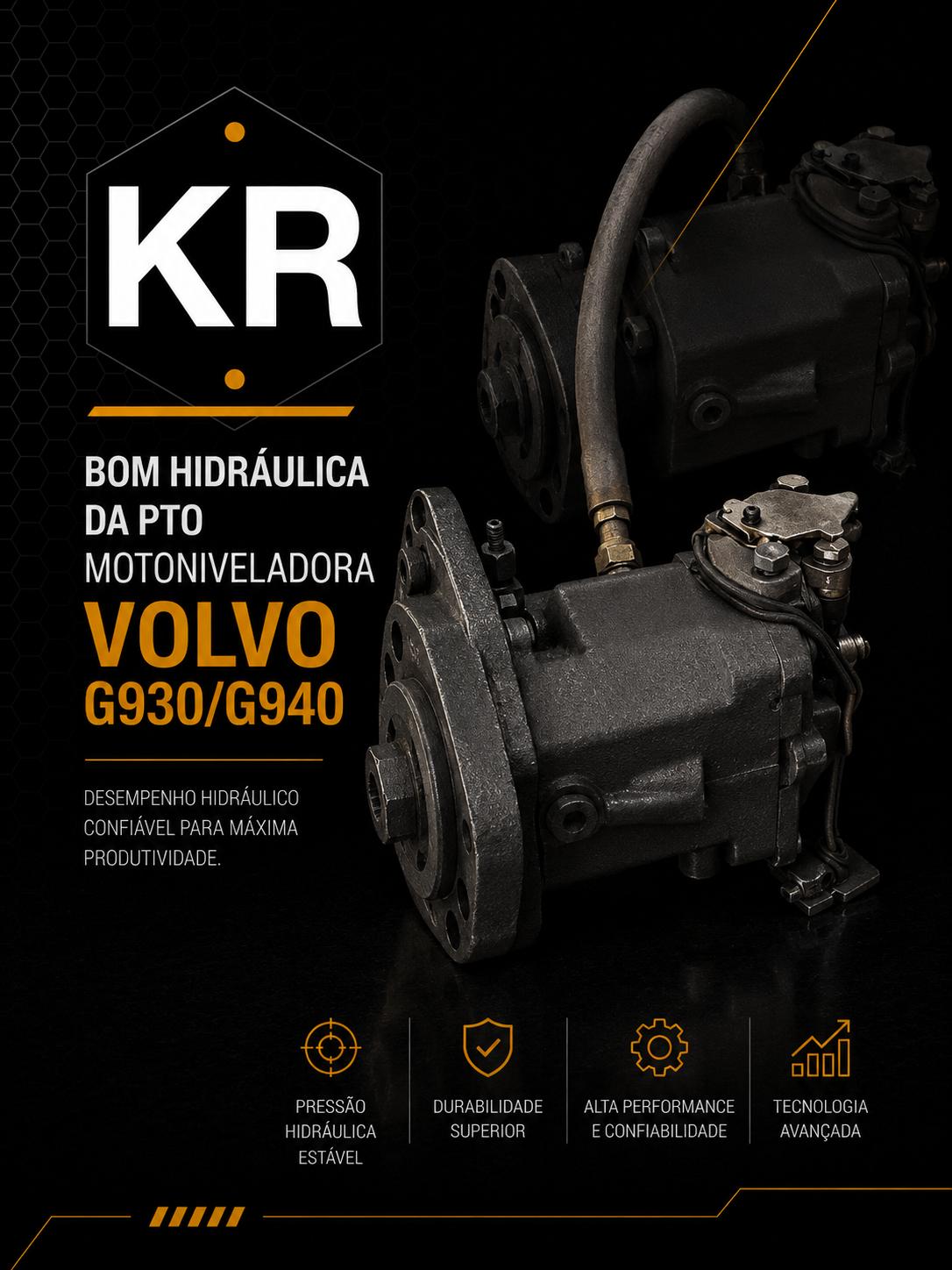 Bomba hidráulica PTO motoniveladora Volvo G930 G940