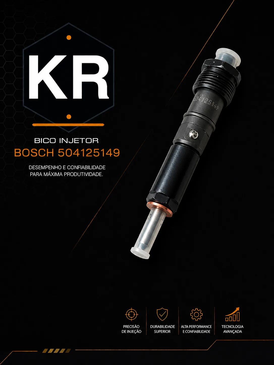 Bico Injetor Bosch 5041 — Common Rail Diesel Pesado — imagem 1